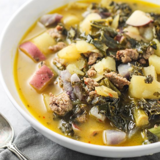 Low Fodmap Kale and Sausage Soup