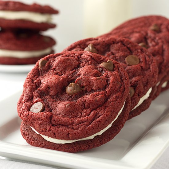 Red Velvet Sandwich Cookies