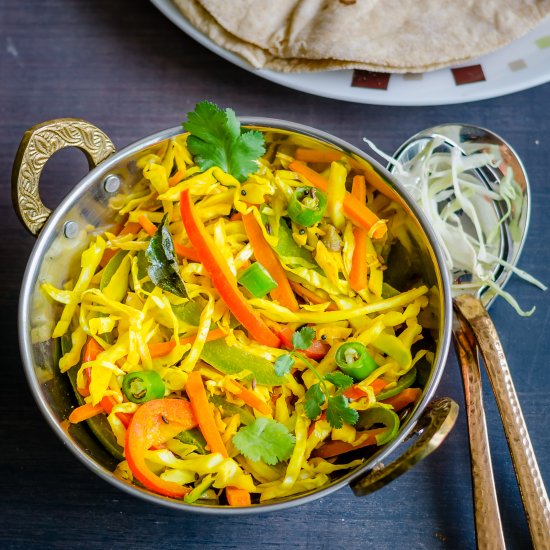 Kobi no Sambharo | Cabbage Stir Fry