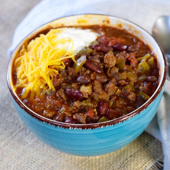 Make Ahead Crock Pot Freezer Chili