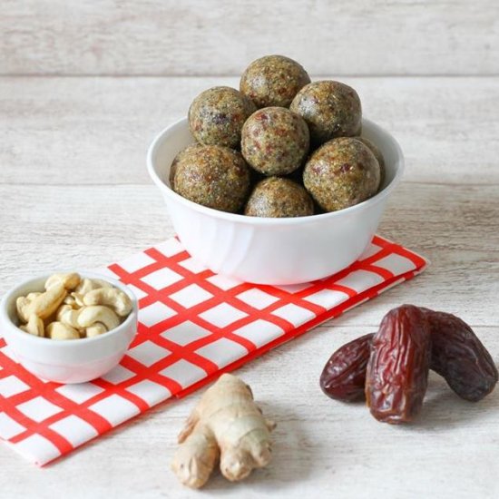 Cashew Ginger Energy Balls