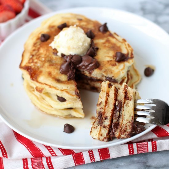 Homemade Chocolate Chip Pancakes