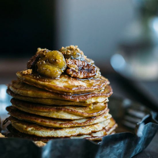 Bourbon Banana Pancakes