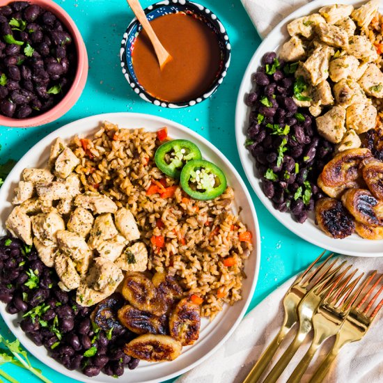 Cuban Rice Bowl with Fried Bananas