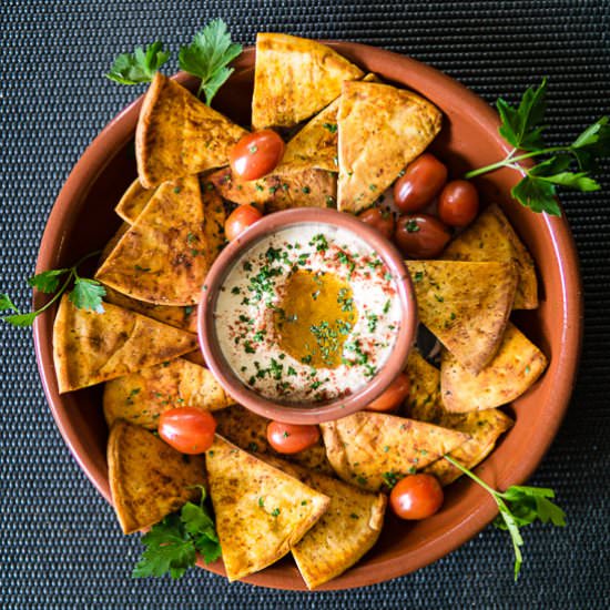 Hummus with Smoky Pita Chips