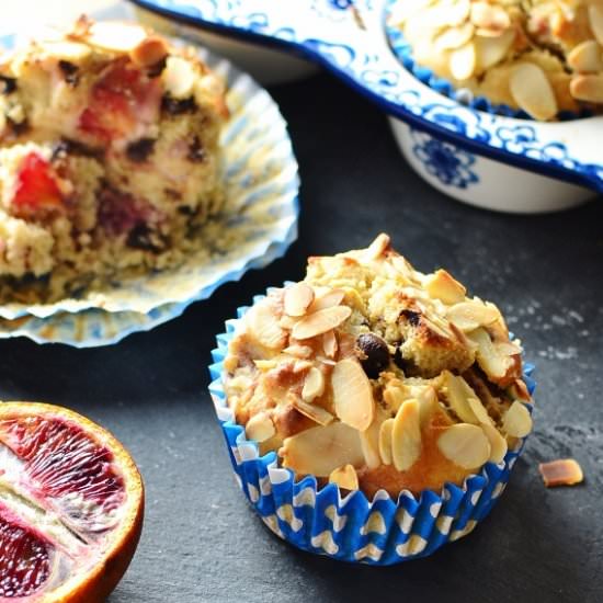 Blood Orange Buckwheat Muffins