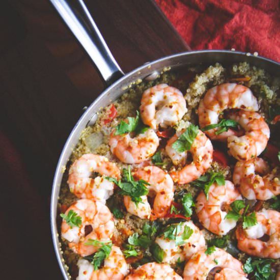 One Pot Thai Shrimp and Quinoa