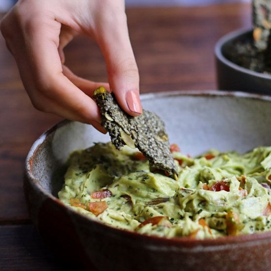 Guacamole & Chlorella Chia Crackers