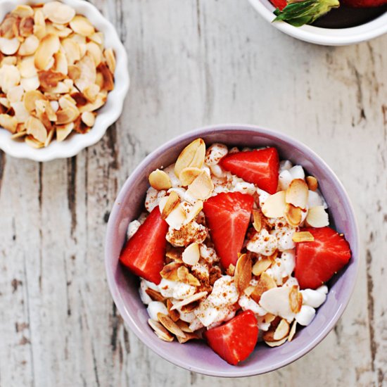 Cottage Cheese with Strawberries