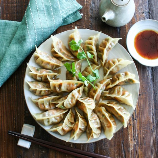 Sweet Potato Mushroom Pot Stickers