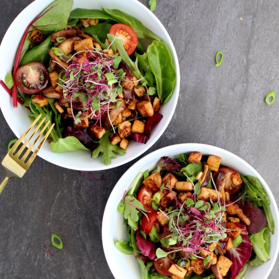 Tofu and Mushroom Salad