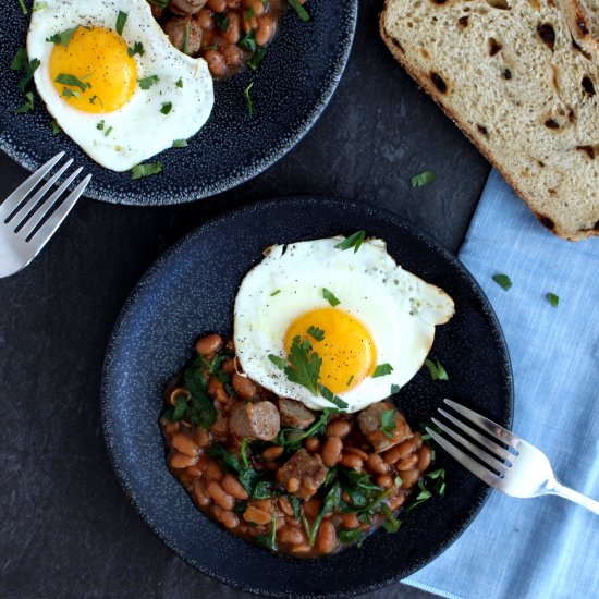 Baked Beans and Egg Breakfast