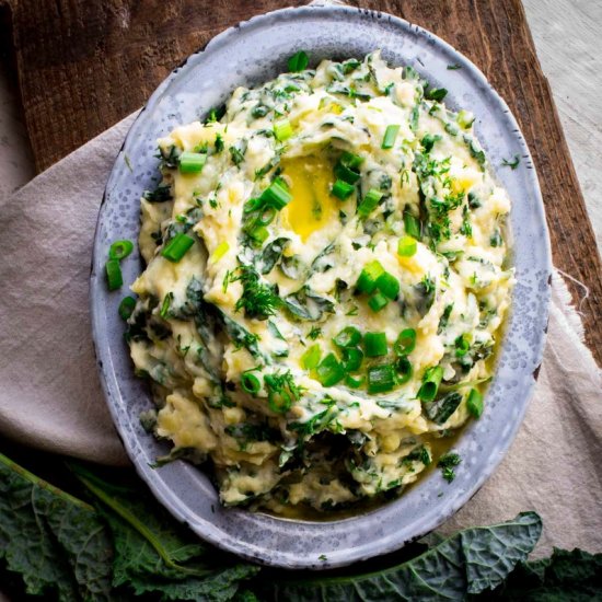 Cheddar Horseradish Colcannon