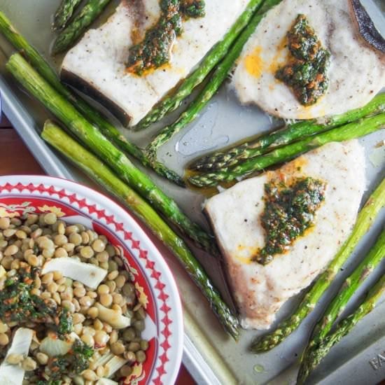 Swordfish & Asparagus w/ Chermoula