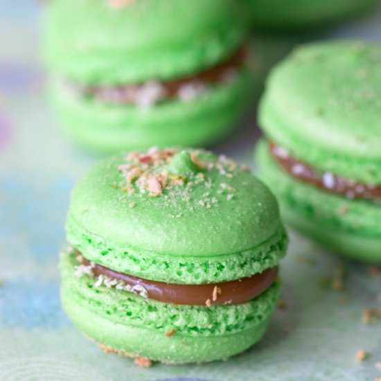 Caramel Apple French Macarons