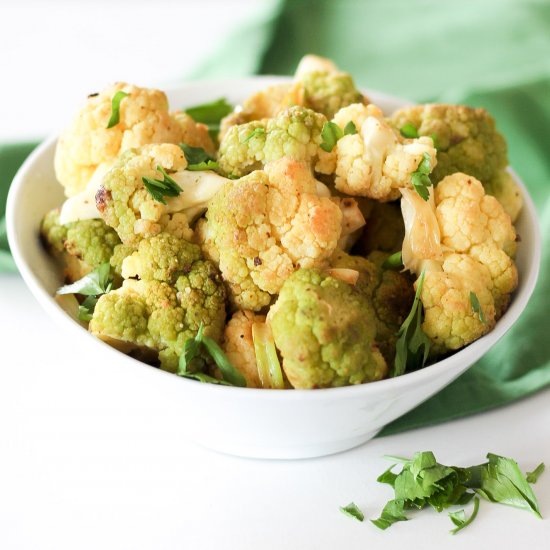 Lime Garlic Green Cauliflower