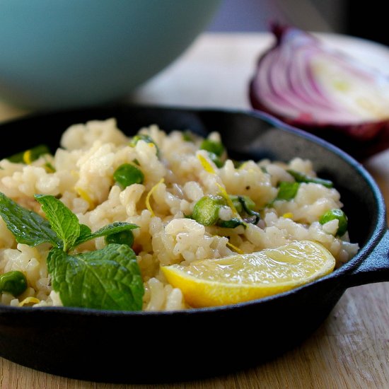 Simple Baked Green Risotto