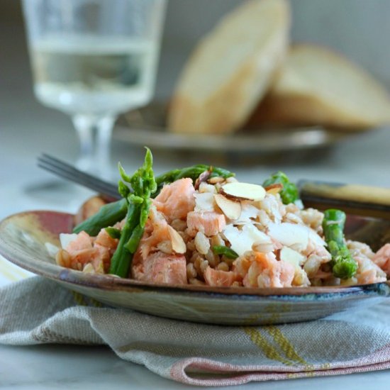 Farro + Salmon + Asparagus