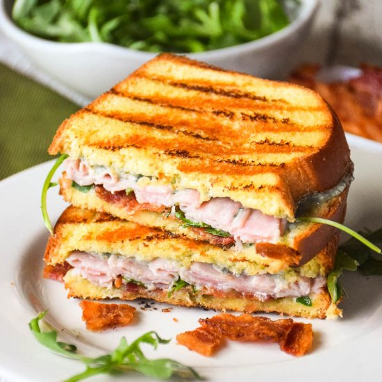 Grilled Ham and Blue Cheese