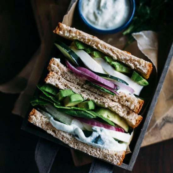 Green Greek Goddess Sandwich