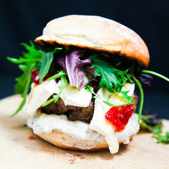 French Camembert Beef Burger