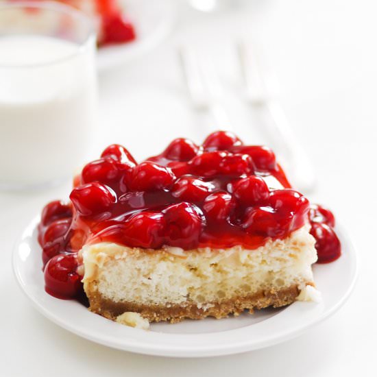 Cherry Cheesecake Poke Cake