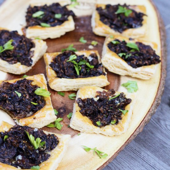 Gruyere, Mushroom, & Onion Tarts