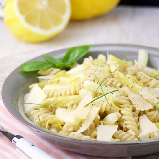 White Asparagus Lemon Cream Pasta