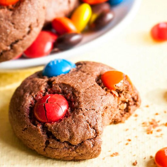 Cake Mix Chocolate M&M Cookies