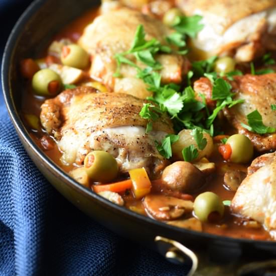 One-Pan Chicken Cacciatore