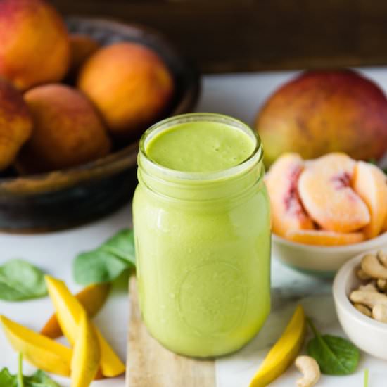 Peach Mango Cream Green Smoothie