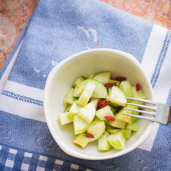 Avocado Cucumber Ginger Salad