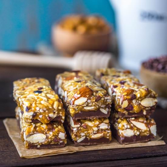 Nut + Seed Chocolate Snack Bars