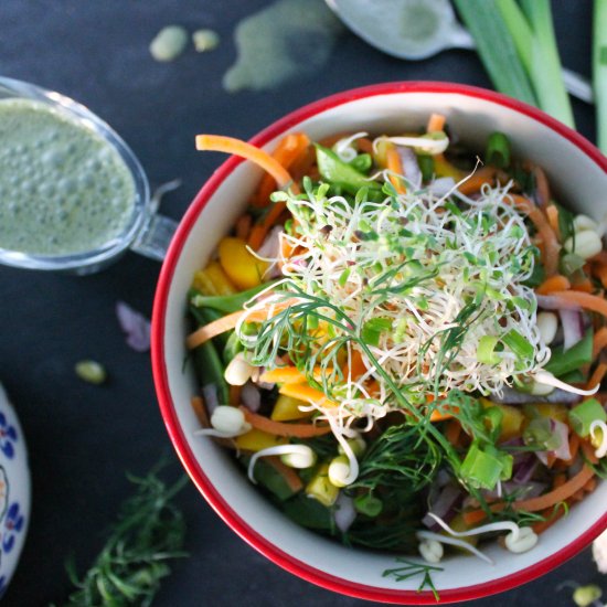 Sprouted Salad with Nori Dressing