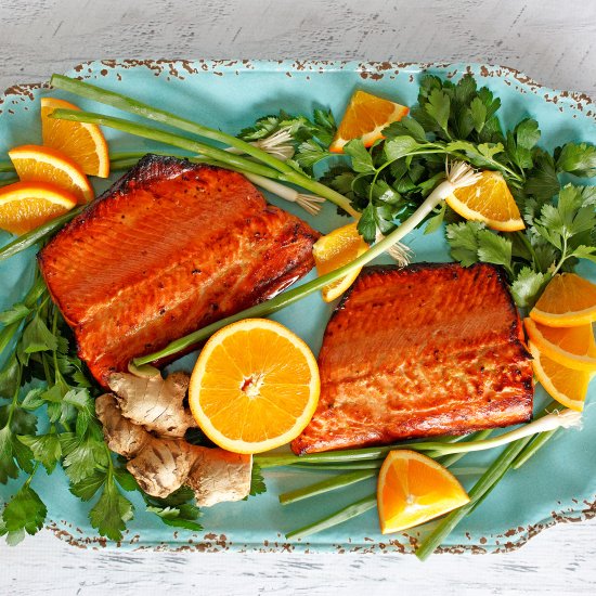 Orange Ginger Glazed Salmon