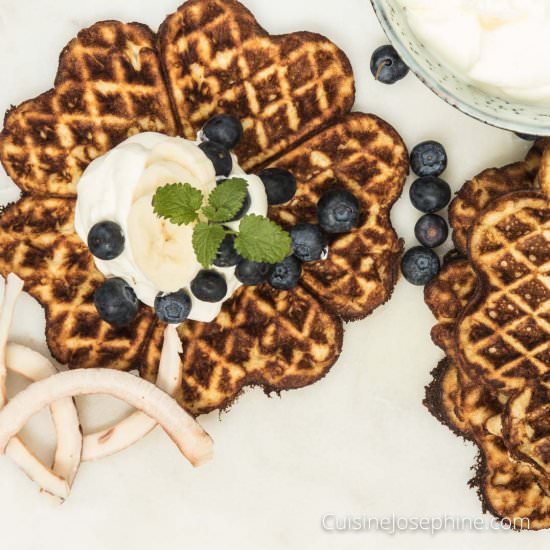 Healthy Banana Waffles