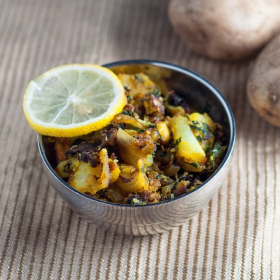 Potato Fenugreek Curry (Aloo Methi)