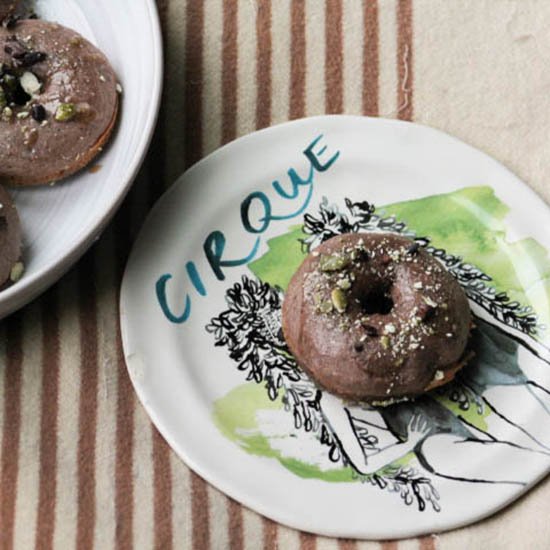 Berry Donuts with Cacao Nib Gaze