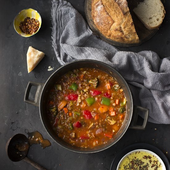 French Lentil Veggie Soup