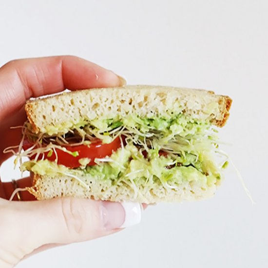 Easy Avocado Tomato Sandwich