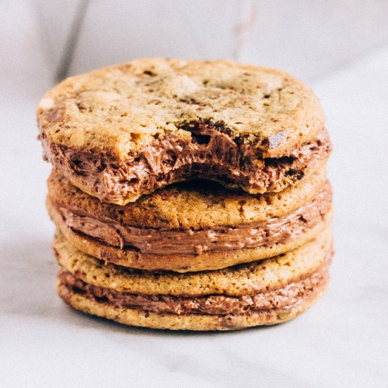 Chocolate Malt Cookie Sandwiches