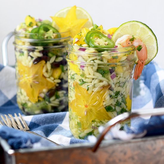 Orzo Salad with Starfruit Salsa