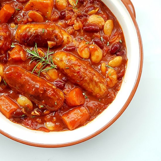 Easy Sausage and Bean Casserole