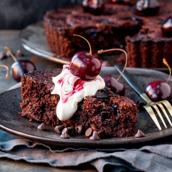 Flourless Chocolate Cherry Cake