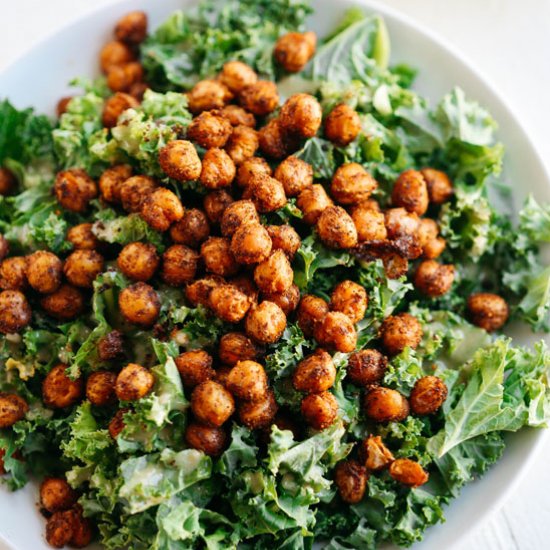 Roasted Chickpea & Kale Salad