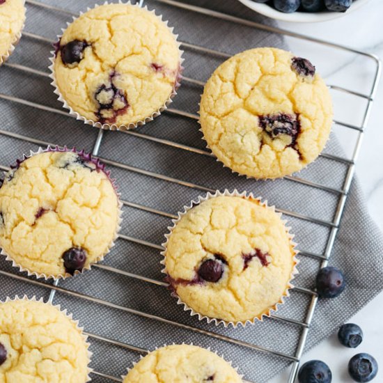 Lemon Blueberry Blender Muffins