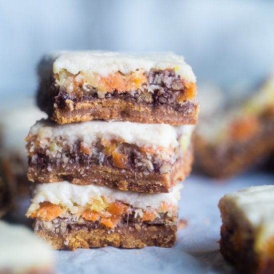 Carrot Cake Paleo Magic Cookie Bars