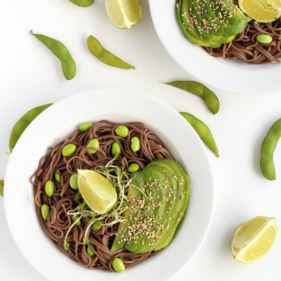 Soba Noodles with Edamame & Avocado