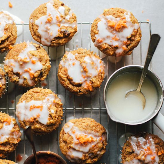 Healthyish Carrot Cake Cupcakes