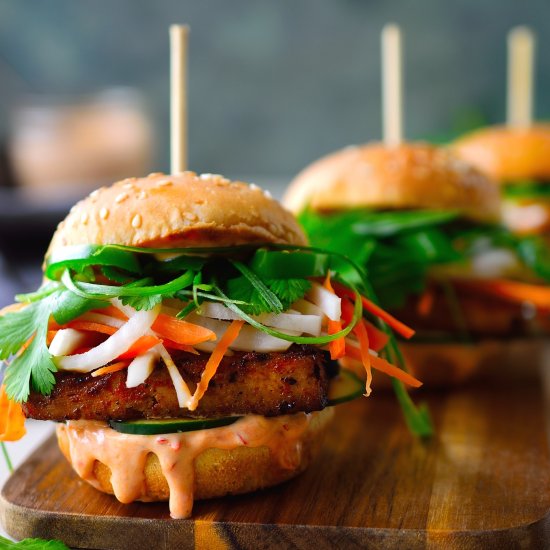 Tofu Banh Mi Vegan Sliders